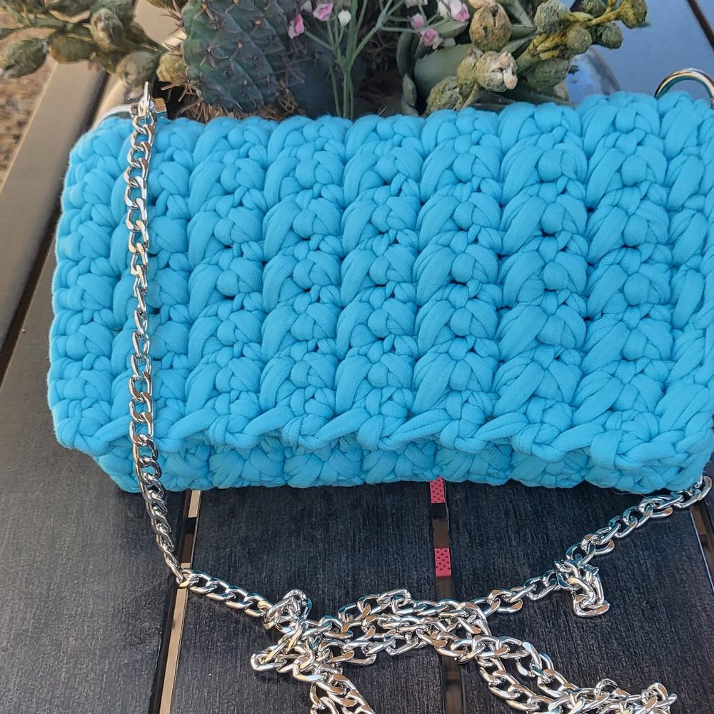 Handcrafted Crochet Clutch Handmade Bag, Shoulder Bag, Woven Purse, Knit Bag